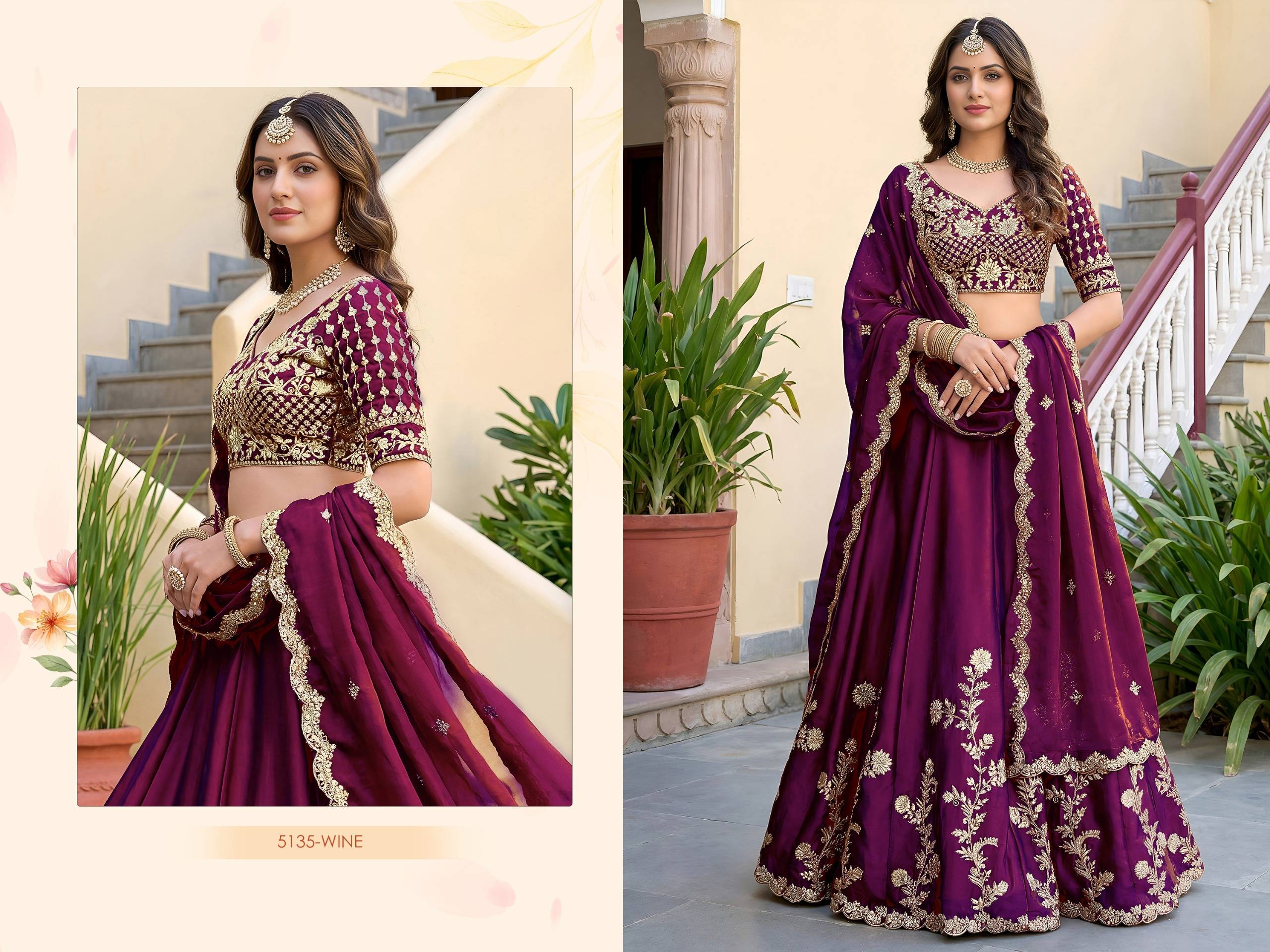 VOL-36 5135 Series By Zeel Clothing Designer Beautiful Collection Occasional Wear & Party Wear Rangoli silk Lehengas At Wholesale Price